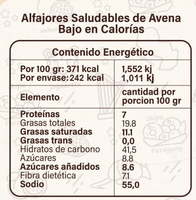 Alfajor de Avena Choco Negro 65g